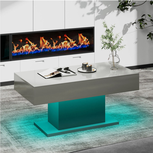 High gloss coffee table with - high,