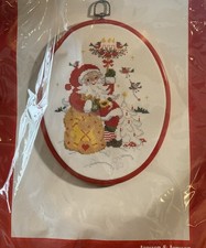 Stickbild mit Rahmen Winter