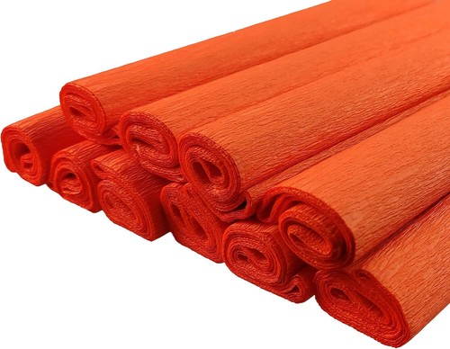 Rollen krepp papier orange - 10, krepp-papier