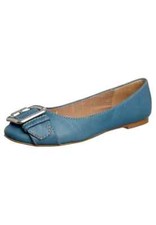 FOSSIL Maggy round toe flats Schuhe Ballerina Lederschuhe LEDER 39 6 blau TOP