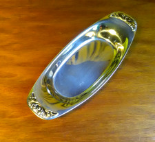 WMF Cromargan Baroque Servier- Schale Schiffchen Tablett für Salz Pfeffer Menage