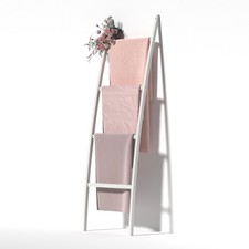 Handtuchregal Handtuchständer mit 4 Stangen, super eleganter (Weiß)