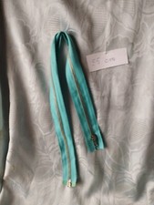 Metall Reißverschluss Türkis Silber Robust Leder Jacke, Tasche, Teilbar  55 cm