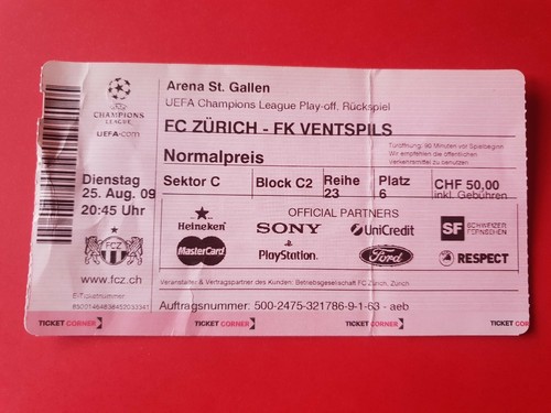 Used ticket uefa - used, cup