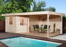 WEKA Saunahaus Salo 2 Fichte 194 x 194cm Gartensauna Massivholzsauna Sauna