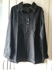Vintage Tunika Bluse schwarz