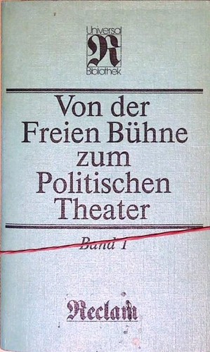 Von der freien bühne zum - bühne,