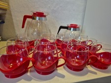 Melitta Teeservice 70er Jahre, Glas, Retro Vintage, für 12Personen