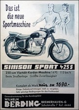 Simson 425S, originale Werbung