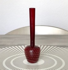 Murano Vintage 60er Glasvase Vase Rot Venini? kontrollierte Luftblasen