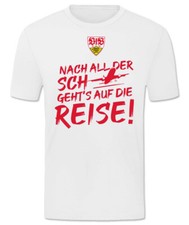 VfB Stuttgart Kinder T-Shirt - International - weiß Shirt Unisex - Gr. 164
