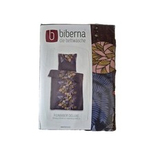 biberna Baumwolle Bettwäsche 2tlg 135x200 cm Blumen Feinbiber Deluxe Decke Kisse