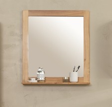 Spiegel mit Ablage Wandspiegel 68x75cm Massivholz Akazie massiv lackiert NEU OVP