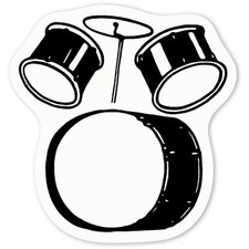 Aufkleber Sticker "Trommel
