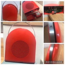 GRUNDIG PHONO BOY portable turntable Akku Single Plattenspieler Bellini Design