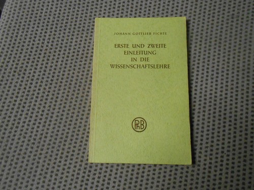 Erste und zweite - , einleitung