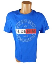 Tommy Hilfiger Herren T-Shirt Gr. M Blau kurzarm Oberteil Dress Rundhals (21475)