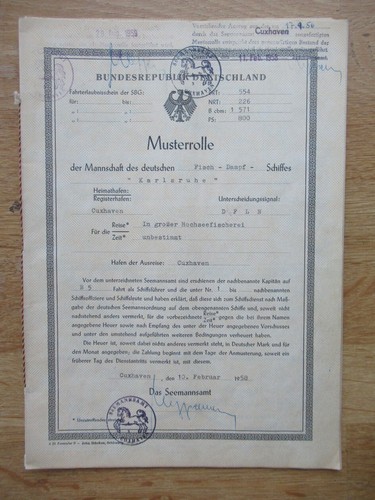 Musterrolle der mannschaft - der,