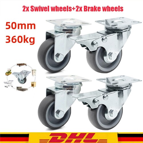 4er set schwerlastrollen mit - set,