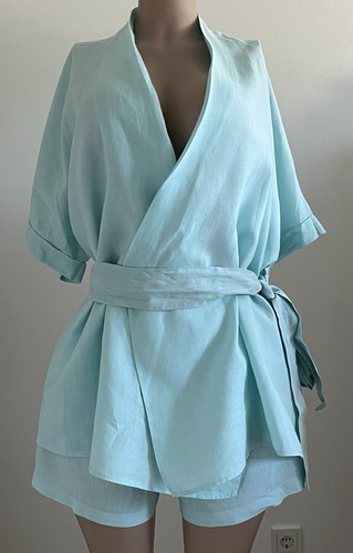 Chic frique leinen set mint - le,