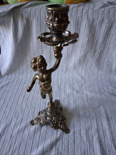 Kerzenständer Engel Alt MESSING 