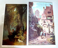 Carl Spitzweg 2 Bilder "Der Hochzeiter" und "Der Lieblingsplatz"