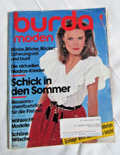 Burda moden heft - burda, 1982