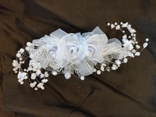 Hochzeit Haarschmuck Braut weiß Haarreif Spange