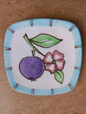 Teller Klein Kuchenteller SMF Schramberg Miami Porzellan Majolika 50er 60er Alt 