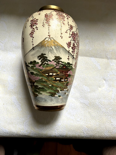 Fayencevase satsuma stil - fayencevase, im