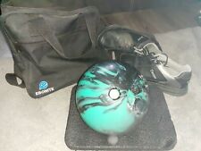 Bowling-Set, Amateur, Schuh Größe: 43, Türkis/Schwarz/Silber, 13lb, EBONITE.