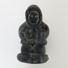 Inuit-Figur Soapstone/Speckstein Original BOMA Canada ca. 14 cm hoch