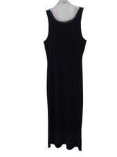 George Damen Velours Maxikleid