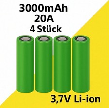 4х Akkuzelle 3,7V 3000mAh 20A