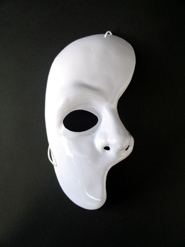 Gesichtsmaske weiße halbmaske - gesichtsmaske,