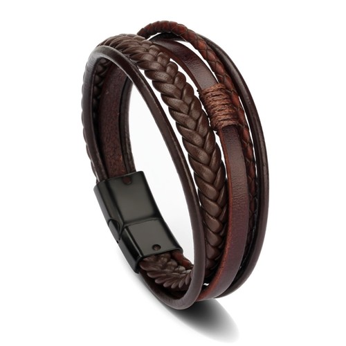 Herren lederarmband geflochten - herren,