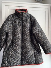 ❣️ NEU !! Ulla Popken Damen Winterjacke Steppjacke Leomuster A Linie  - VK 99,--