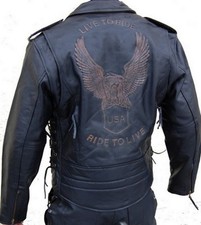 RETRO LEDERJACKE CHOPPER BIKER