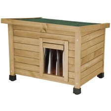 KERBL Katzenhaus RUSTICA Outdoor wetterfest Holz kleine Hunde Katzen