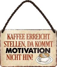 Blechschild Lustiger Kaffee