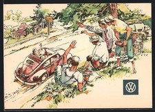 AK VW Käfer Auto Ovali mit