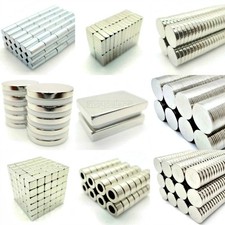 EXTREM STARKE NEODYM MAGNETE GRÖßE UND FORM WÄHLEN N50 N52 ECHTE MAGNETEN