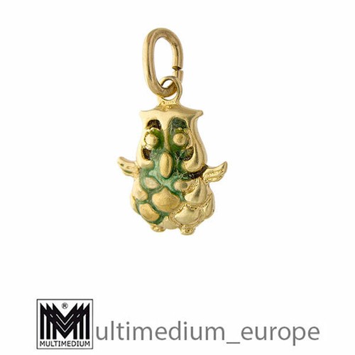 585 gold vtg anhänger - gold, eule