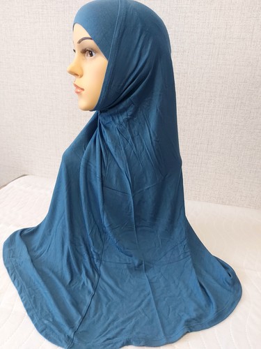 Damen kopftuch schal blau uni - damen, kopftuch-schal