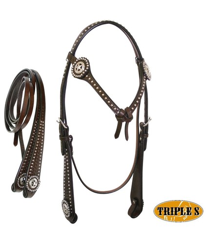 Western triple zaumzeug aus - western-triple-s-zaumzeug,