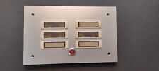 Klingeltableau in Alu für 6 Klingeltaster und einen LED-Lichttaster 12 VAC