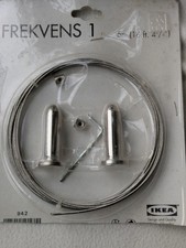 IKEA FREKVENS Gardinenseil 5m Vorhänge Stahl Draht Edelstahl Wandhalterung 