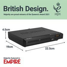 DVD-player, CD-Player, auch für US-DVDs geeignet, HDMI, Majority DVD, WIE NEU