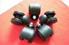 5 Stück Weichboden Bürostuhlrollen Rollen Stuhlrollen M10/50 mm NEU f. Teppich