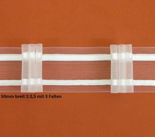 Gardinenband transparent - 2m,